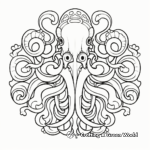 Art Nouveau Inspired Octopus Coloring Pages for Adults 3