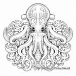 Art Nouveau Inspired Octopus Coloring Pages for Adults 4