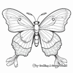 Art Nouveau Luna Moth Coloring Pages 2