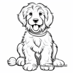 Artistic Abstract Bernedoodle Coloring Sheets for Adults 1