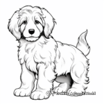 Artistic Abstract Bernedoodle Coloring Sheets for Adults 3