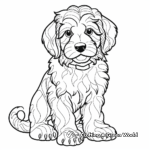 Artistic Abstract Bernedoodle Coloring Sheets for Adults 4