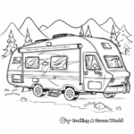 Artistic Abstract Camper Coloring Pages 1