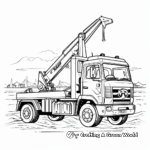 Artistic Abstract Crane Truck Coloring Pages 1