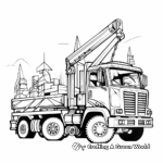 Artistic Abstract Crane Truck Coloring Pages 3