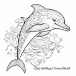 Artistic Abstract Dolphin Coloring Pages for Art enthusiasts 2