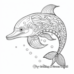Artistic Abstract Dolphin Coloring Pages for Art enthusiasts 4