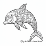 Artistic Abstract Dolphin Spirit Animal Coloring Pages 4