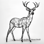 Artistic Abstract Elk Coloring Pages 1