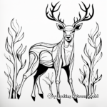 Artistic Abstract Elk Coloring Pages 2