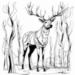 Artistic Abstract Elk Coloring Pages 3