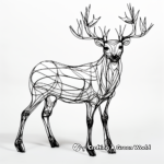 Artistic Abstract Elk Coloring Pages 4