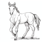 Artistic Abstract Foal Coloring Pages 1