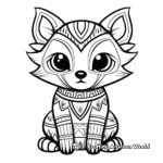 Artistic Abstract Fox Coloring Pages 3