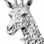 Artistic Abstract Giraffe Coloring Pages 1