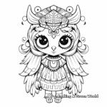 Artistic Abstract Girl Owl Coloring Pages 4