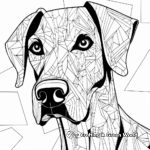 Artistic Abstract Great Dane Coloring Pages 1