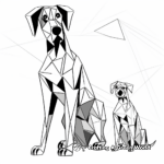 Artistic Abstract Great Dane Coloring Pages 2