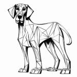 Artistic Abstract Great Dane Coloring Pages 4
