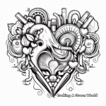 Artistic Abstract Heart Valentine's Day Coloring Pages 3