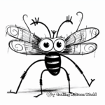 Artistic Abstract Lightning Bug Coloring Pages 1