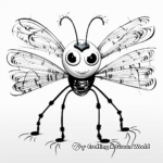 Artistic Abstract Lightning Bug Coloring Pages 2