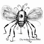 Artistic Abstract Lightning Bug Coloring Pages 4