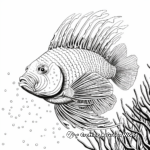 Artistic Abstract Lionfish Coloring Pages 2