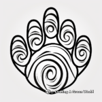 Artistic Abstract Paw Print Coloring Pages 3