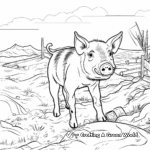 Artistic Abstract Pig in Mud Coloring Sheets 1