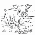 Artistic Abstract Pig in Mud Coloring Sheets 3