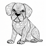 Artistic Abstract Pug Coloring Pages 1