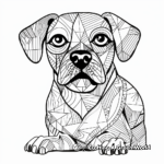 Artistic Abstract Pug Coloring Pages 2