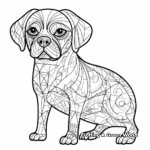 Artistic Abstract Pug Coloring Pages 3