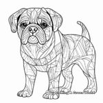 Artistic Abstract Pug Coloring Pages 4