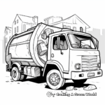 Artistic Abstract Recycling Truck Coloring Pages 1