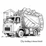 Artistic Abstract Recycling Truck Coloring Pages 2