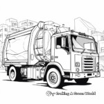 Artistic Abstract Recycling Truck Coloring Pages 4
