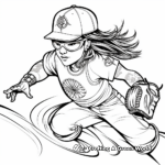 Artistic Abstract Softball Coloring Pages 1