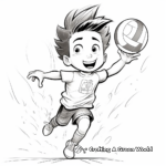 Artistic Abstract Volleyball Coloring Pages 2