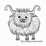 Artistic Abstract Yak Coloring Pages for Artists 2