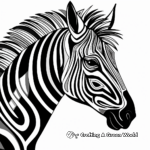 Artistic Abstract Zebra Coloring Pages 1