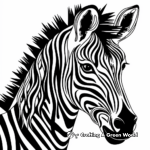 Artistic Abstract Zebra Coloring Pages 2
