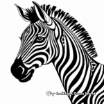 Artistic Abstract Zebra Coloring Pages 3
