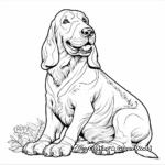 Artistic Adult Basset Hound Coloring Pages 3
