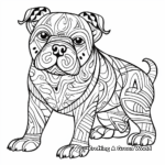 Artistic Bulldog Abstract Coloring Pages 4