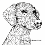 Artistic Dachshund Head Coloring Pages 1