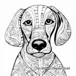 Artistic Dachshund Head Coloring Pages 2