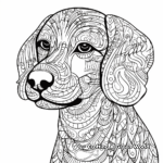 Artistic Dachshund Head Coloring Pages 4