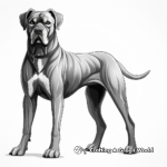 Artistic Detailed Cane Corso Coloring Pages for Adults 1